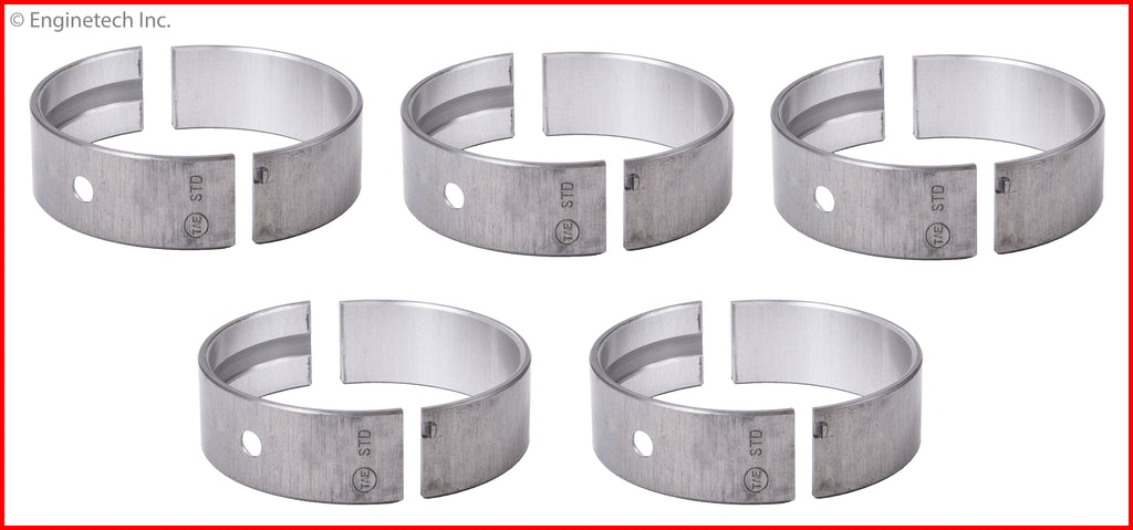 Enginetech BC1101STD Engine Full Crankshaft Main Bearing Set for Kia and Hyundai Vehicles