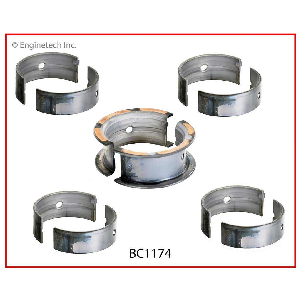 Enginetech BC1174.50 Engine Full Crankshaft Main Bearing Set for Nissan Pulsar and Sentra