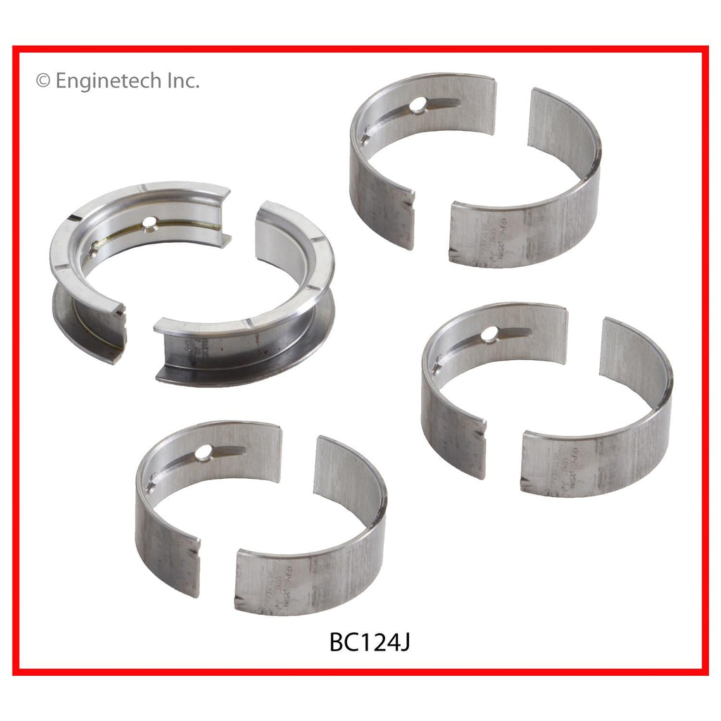 Enginetech BC124J.25 Engine Full Crankshaft Main Bearing Set for Saturn, Chevrolet, Buick, and Pontiac