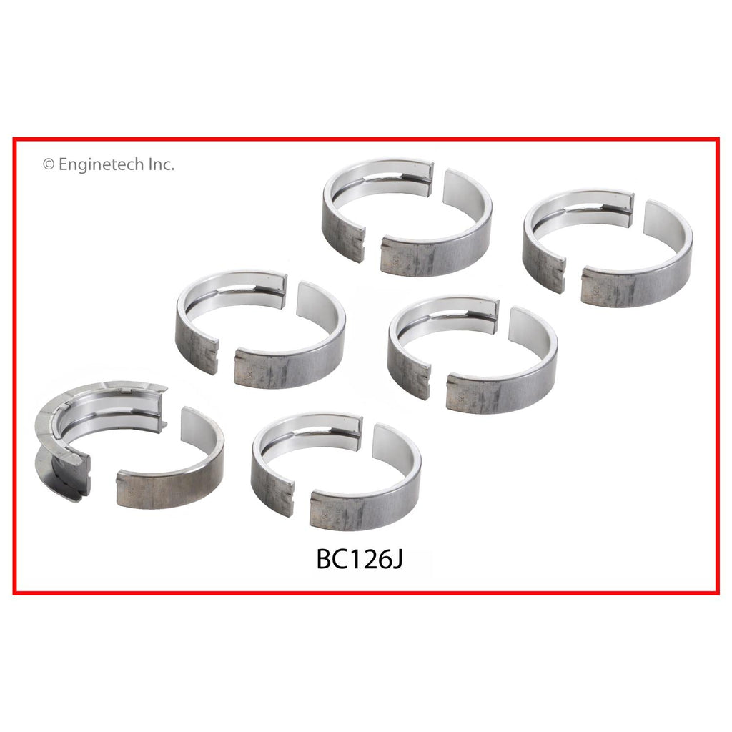 Enginetech BC126J.25 Engine Full Crankshaft Main Bearing Set for Chevrolet Colorado, GMC Canyon, Hummer H3, and Isuzu i-350
