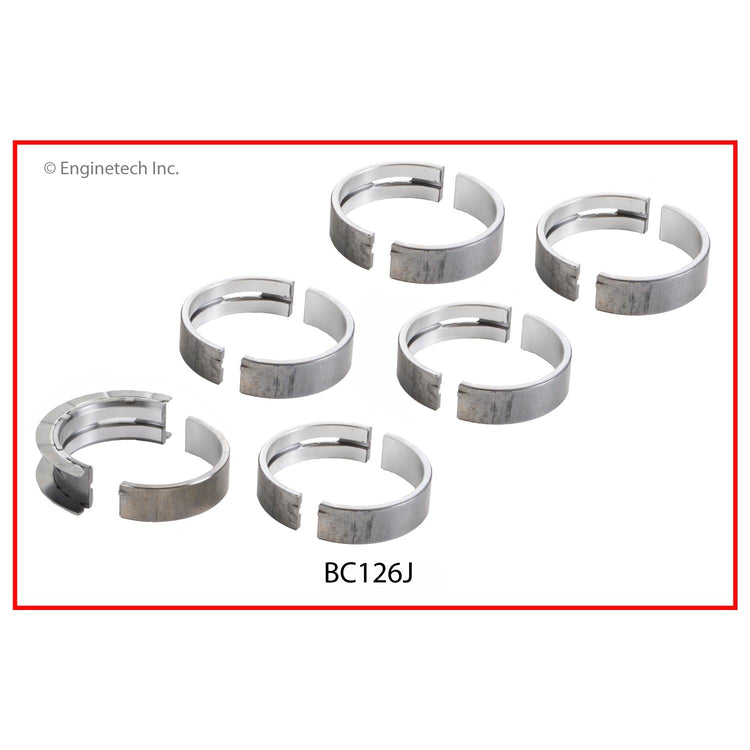 Enginetech BC126J.25 Engine Full Crankshaft Main Bearing Set for Chevrolet Colorado, GMC Canyon, Hummer H3, and Isuzu i-350