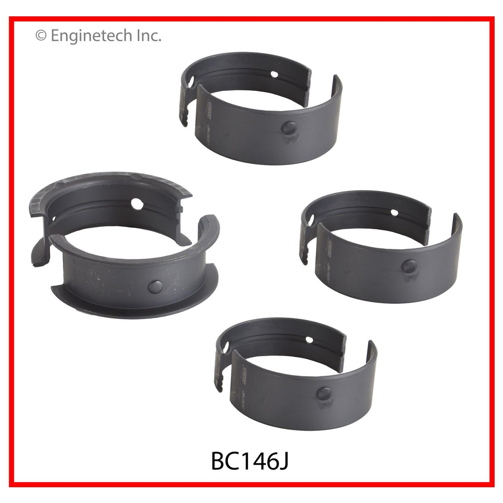 Enginetech BC146J030 Full Crankshaft Main Bearing Set for Classic Chevrolet Engines
