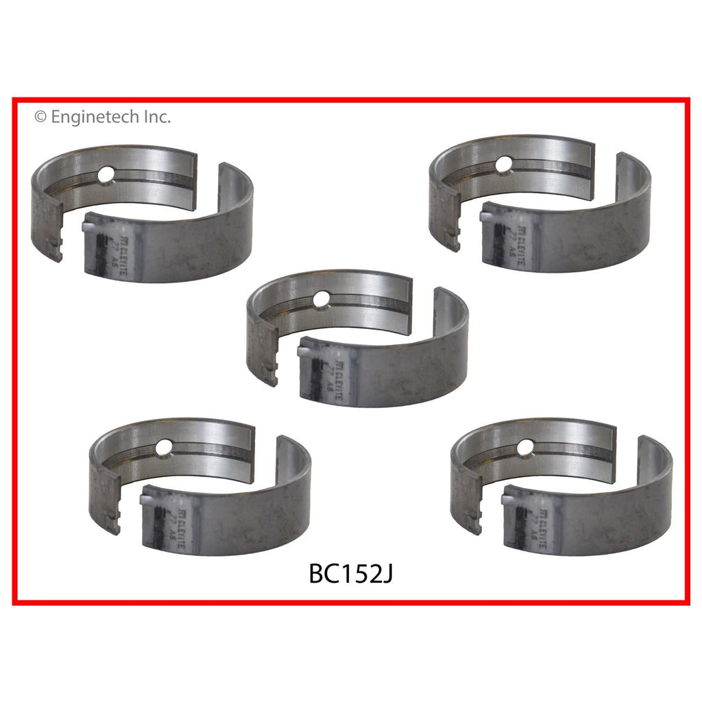 Enginetech BC152J.25 Engine Full Crankshaft Main Bearing Set for 2012-2013 Chrysler, Dodge, Jeep, Mitsubishi Models