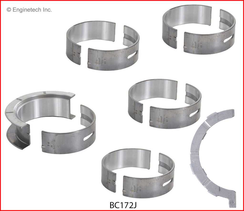 Enginetech BC172JSTD Engine Full Crankshaft Main Bearing Set for Ford Super Duty (2012-2015)
