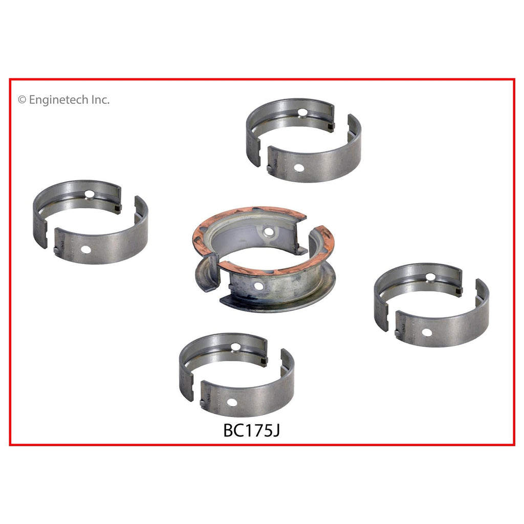 Enginetech BC175J.50 Engine Full Crankshaft Main Bearing Set for Chevrolet Chevette (1976-1985)