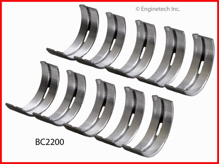 Enginetech BC2200.25 Engine Full Crankshaft Main Bearing Set for Honda and Acura Vehicles