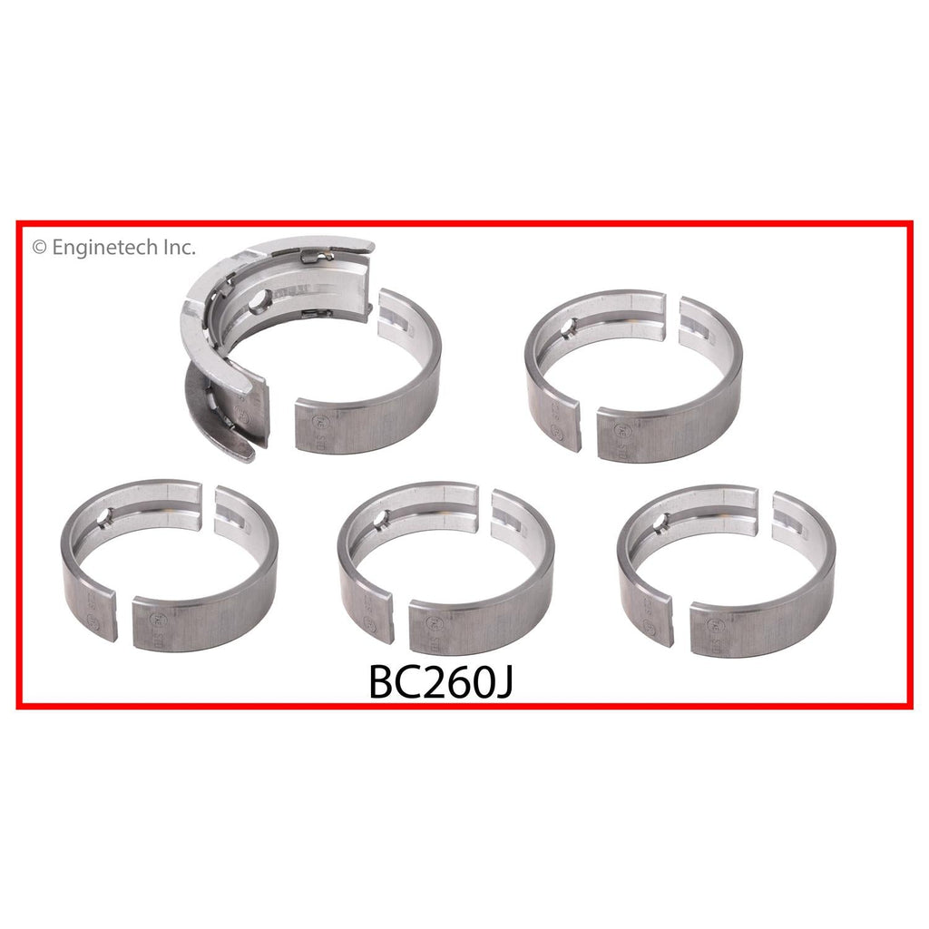 Enginetech BC260JSTD Engine Full Crankshaft Main Bearing Set for Ford Fiesta (2011-2016)