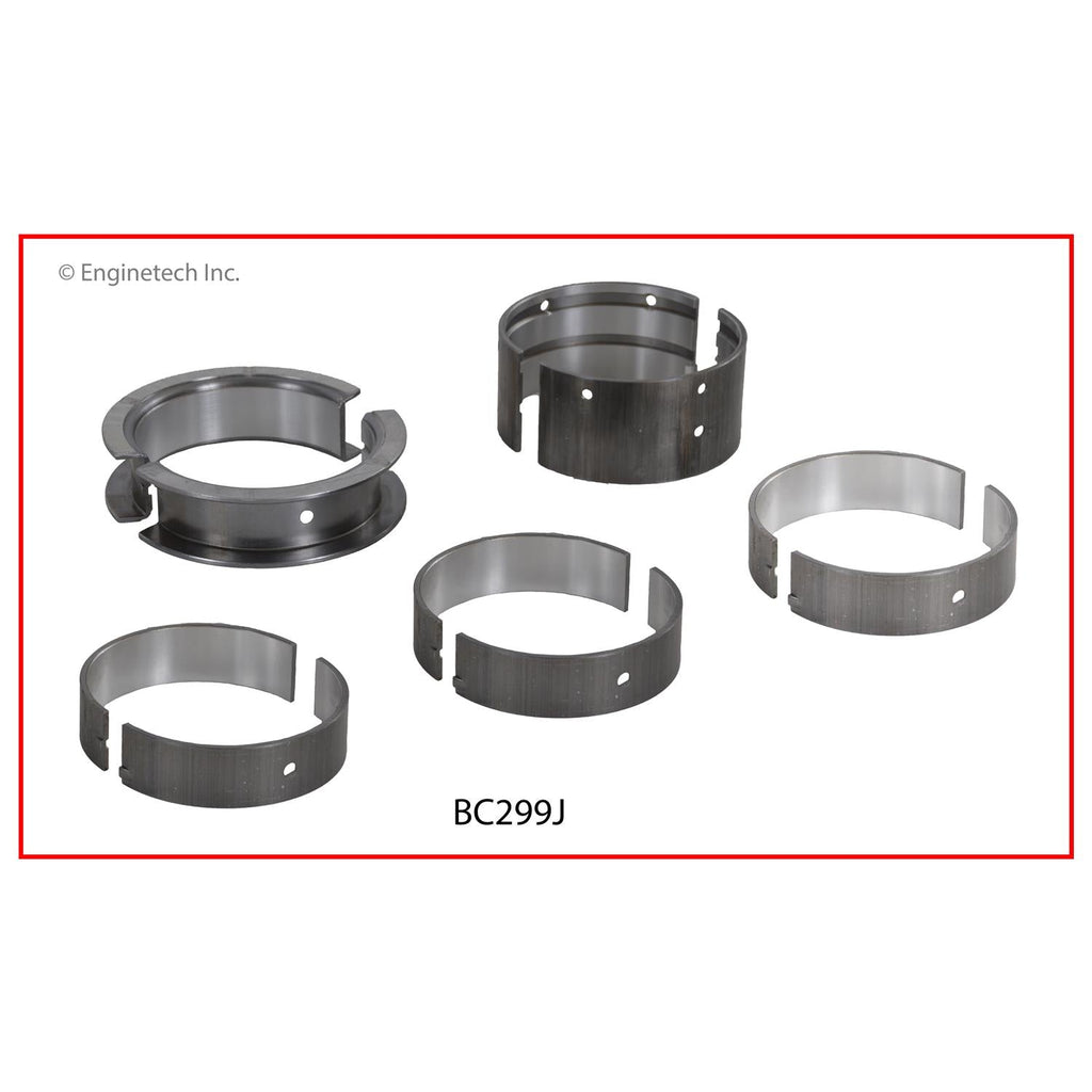 Enginetech BC299J030 Engine Full Crankshaft Main Bearing Set for Pontiac and Buick Models