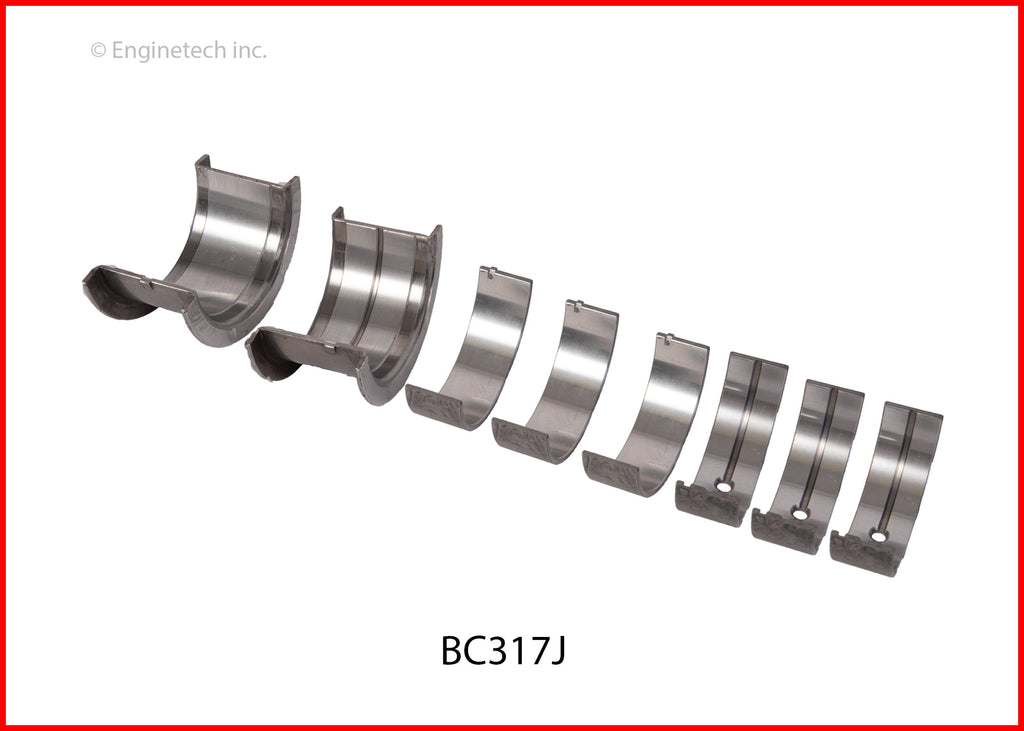 Enginetech BC317J010 Engine Full Crankshaft Main Bearing Set for GMC Savana 1500 and Chevrolet Silverado 1500