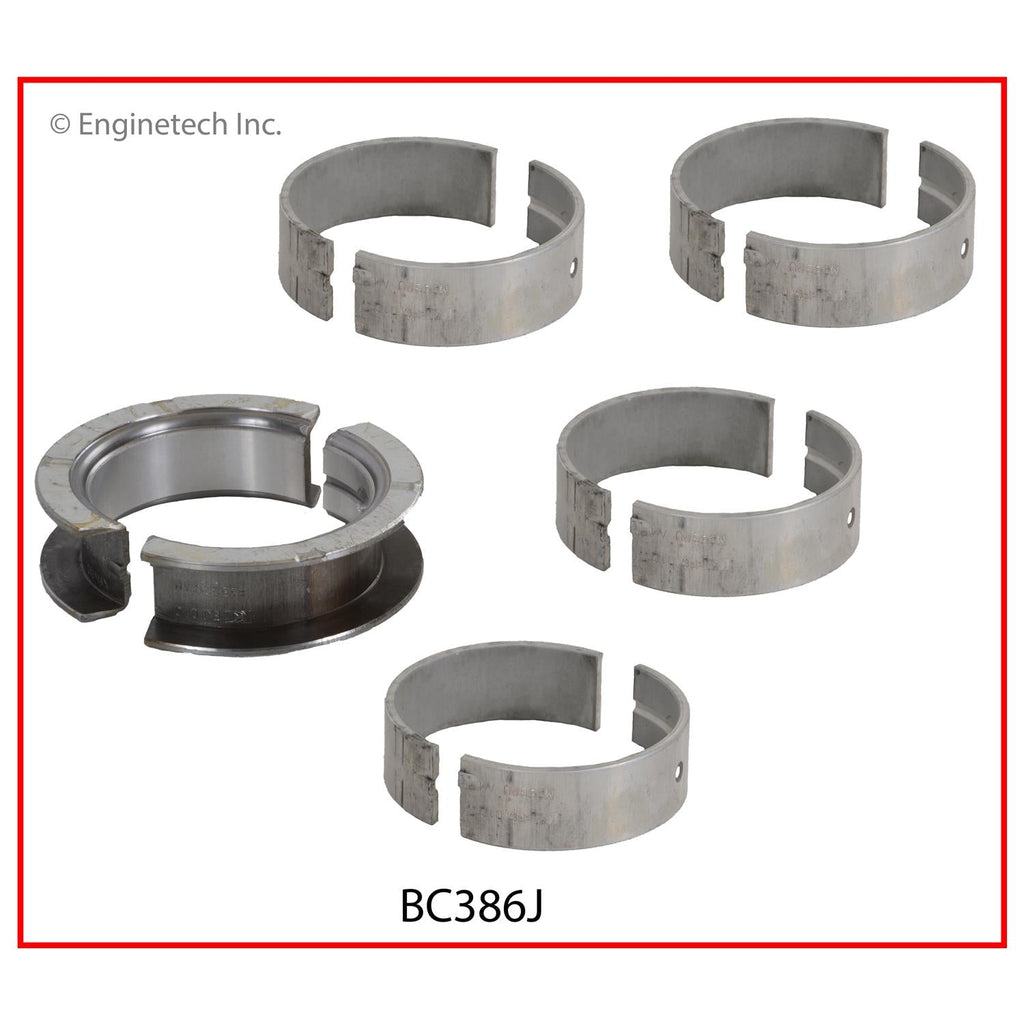 Enginetech BC386J.25 Engine Full Crankshaft Main Bearing Set for Buick Century and Skylark