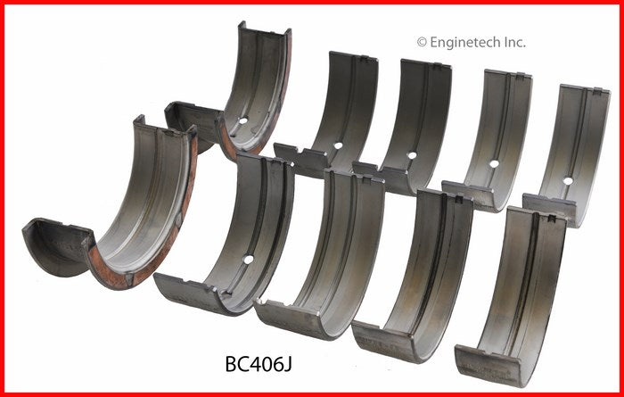 Enginetech BC406J020 Engine Full Crankshaft Main Bearing Set for Cadillac Chassis and Calais (1968-1974)