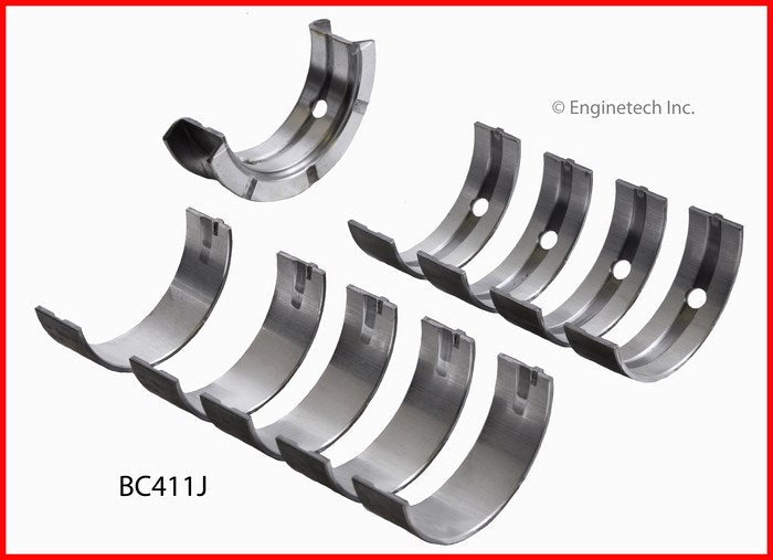 Enginetech BC411J.50 Engine Full Crankshaft Main Bearing Set for Ford and Mazda Vehicles