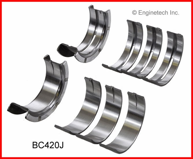 Enginetech BC420J.25 Engine Full Crankshaft Main Bearing Set for Ford and Mercury Vehicles