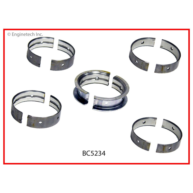 Enginetech BC5234.25 Engine Full Crankshaft Main Bearing Set for Subaru and Saab Vehicles