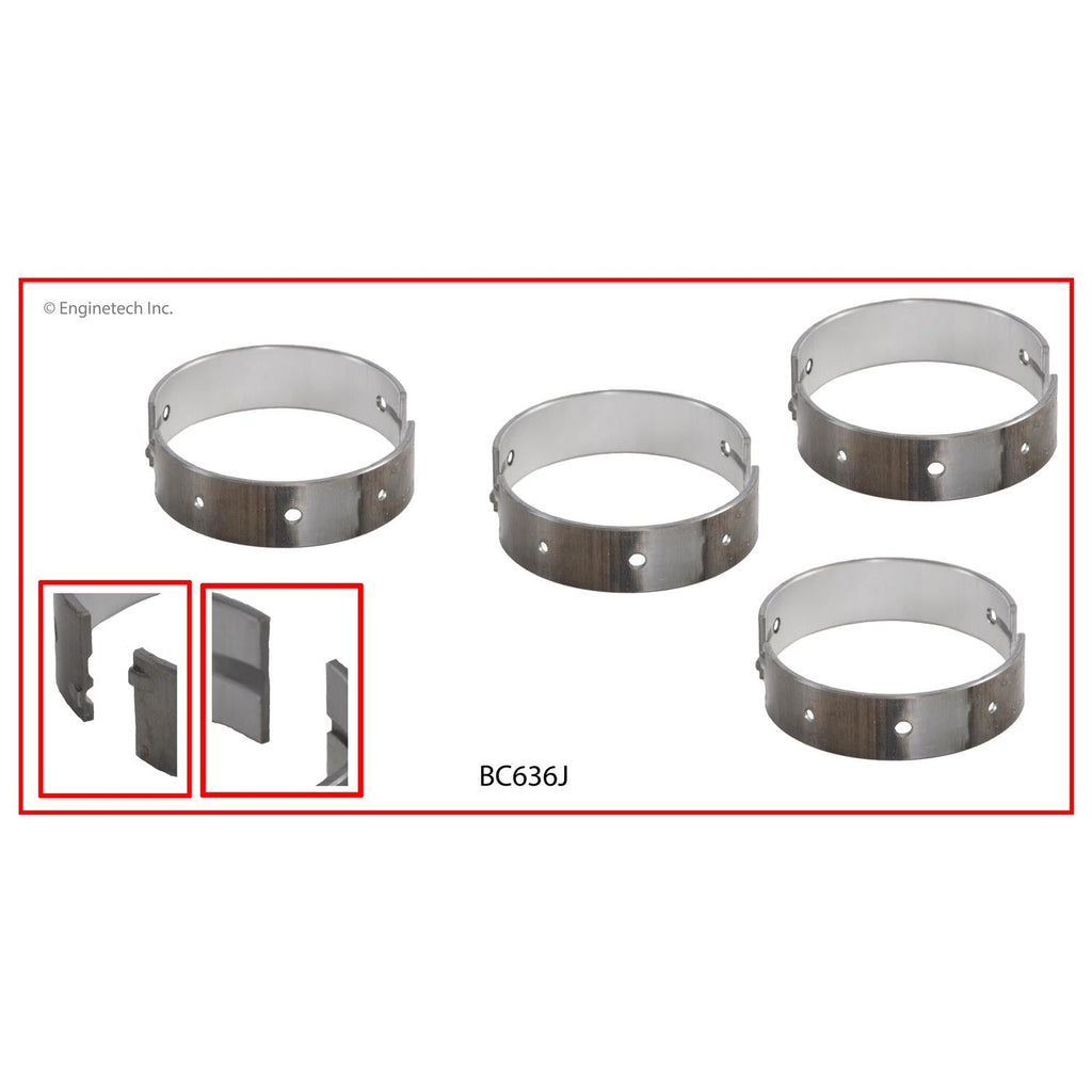 Enginetech BC636JSTD Engine Full Crankshaft Main Bearing Set for Dodge Stealth and Mitsubishi 3000GT