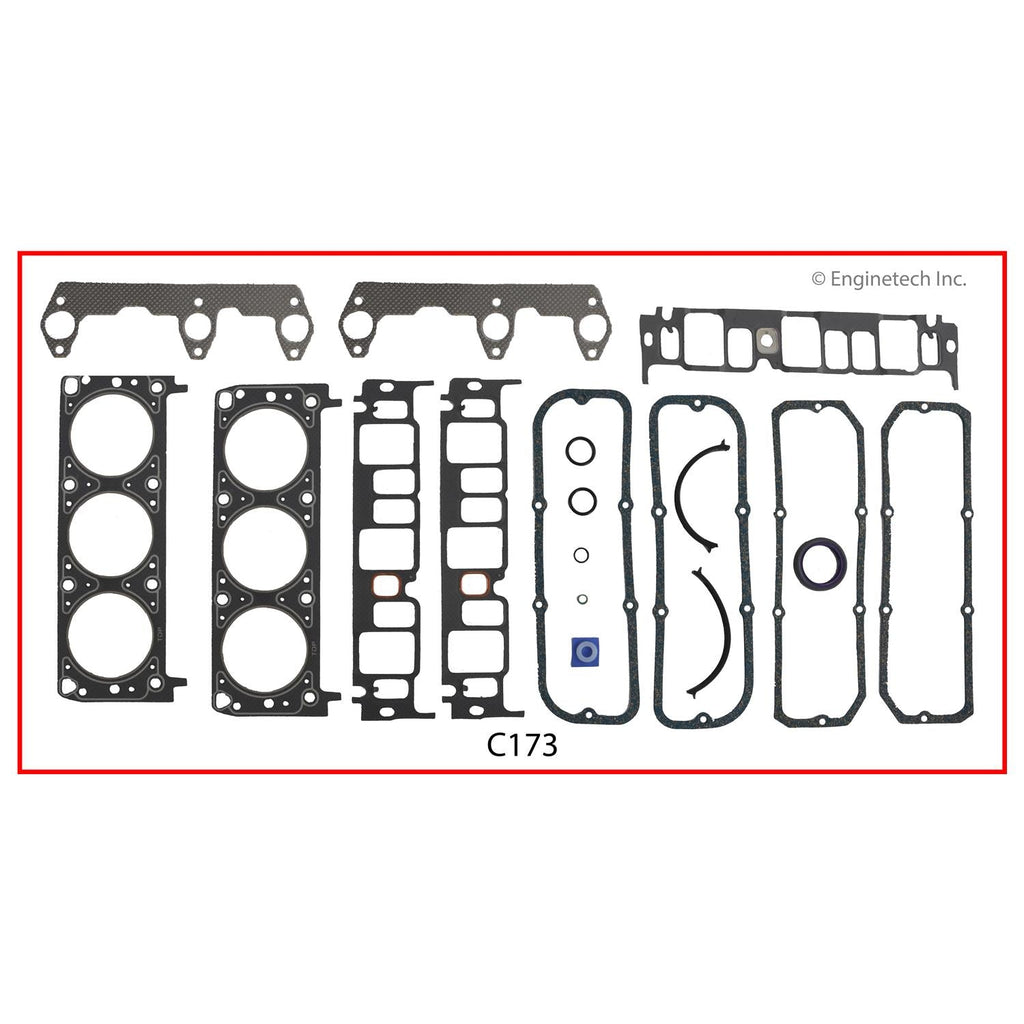 Enginetech C173 Full Gasket Set for GMC and Chevy Cars and Trucks