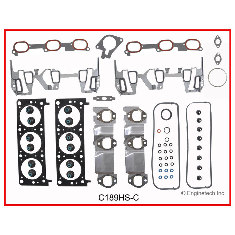Enginetech C189HS-CWB Engine Cylinder Head Gasket Set for GMC and Chevrolet Cars and Trucks