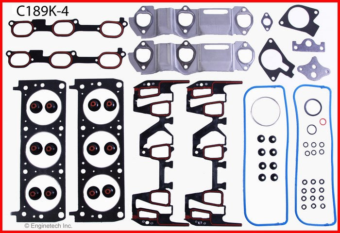 Enginetech C189K-4 Engine Full Gasket Set for GMC and Chevrolet Cars and Trucks