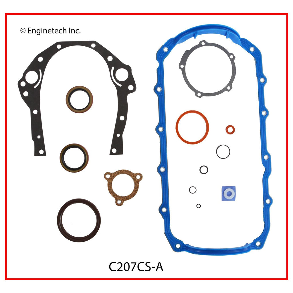 Enginetech C207CS-A Engine Lower End Gasket Set for Chevrolet and GMC Vehicles