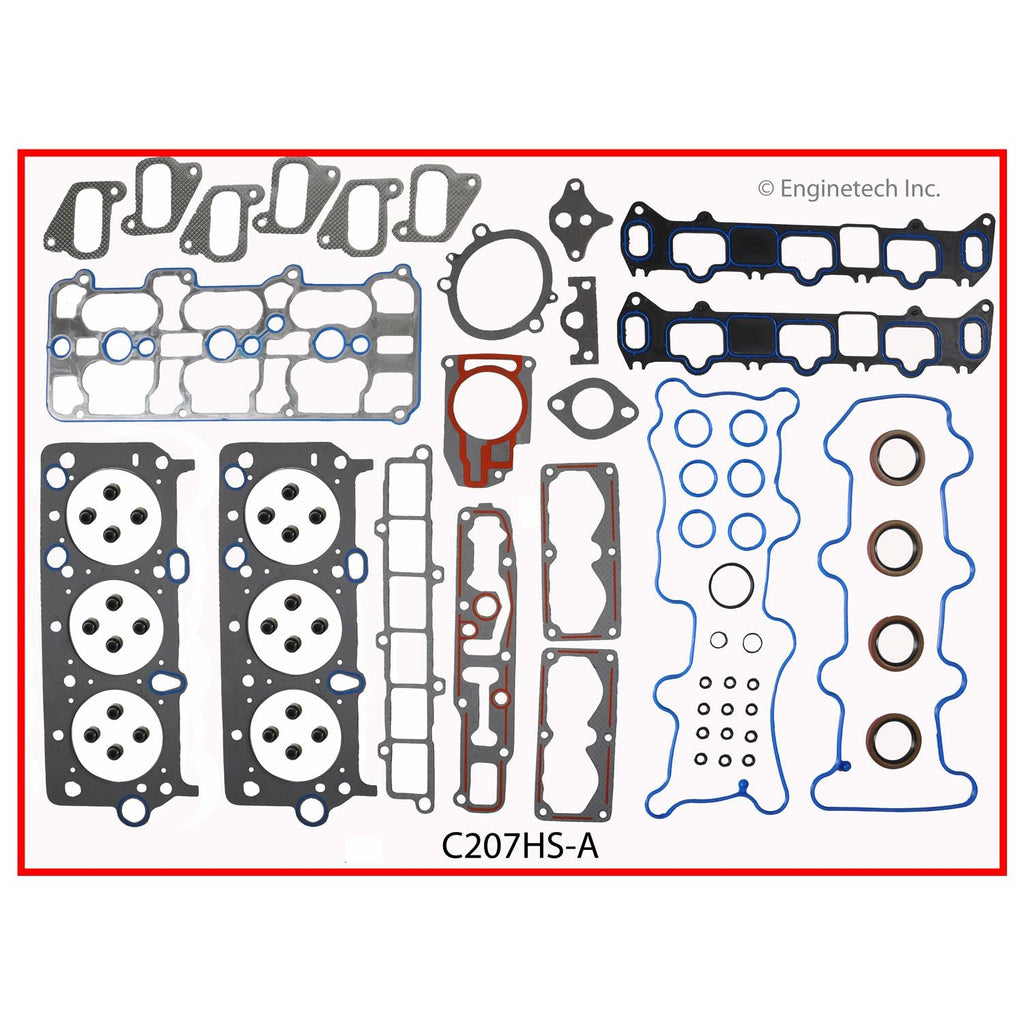 Enginetech C207HS-AWB Engine Cylinder Head Gasket Set for GMC and Chevrolet Cars and Trucks