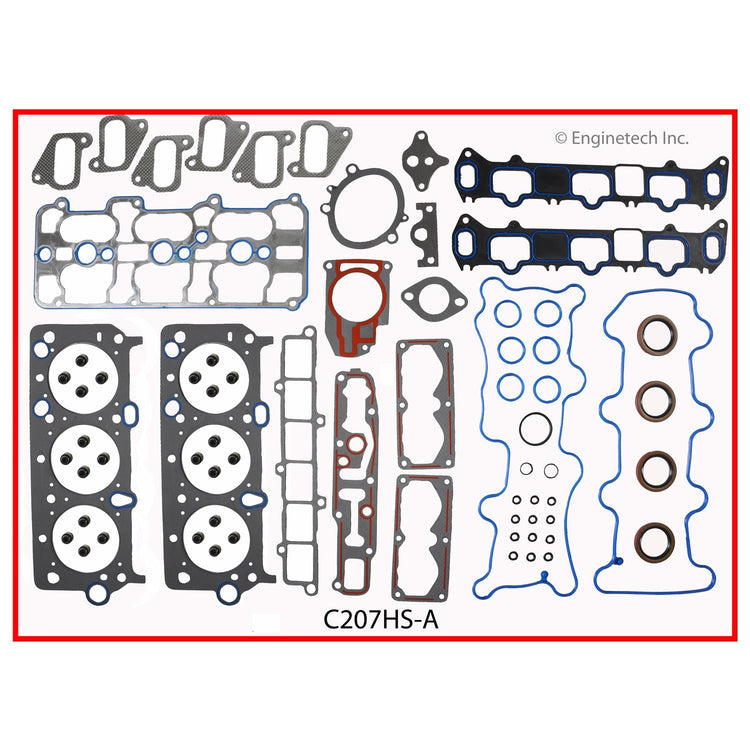 Enginetech C207HS-A Engine Cylinder Head Gasket Set for GMC and Chevrolet Cars and Trucks