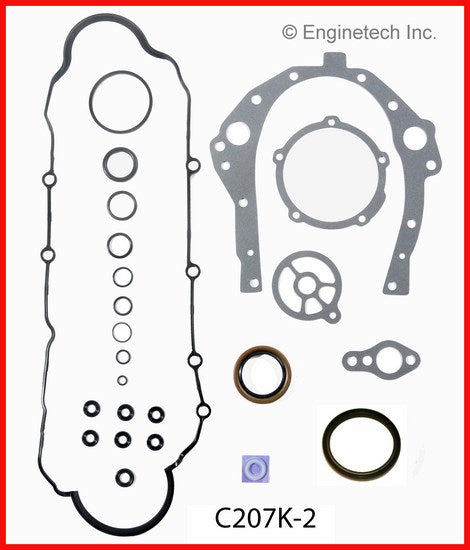 Enginetech C207K-2 Engine Full Gasket Set for GM and Chevrolet Cars and Trucks