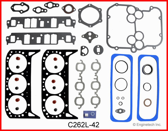 Enginetech C262L-42 Engine Full Gasket Set for Chevrolet and GMC Vehicles