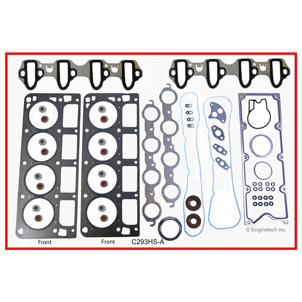 Enginetech C293HS-A Engine Cylinder Head Gasket Set for GMC and Chevrolet Vehicles