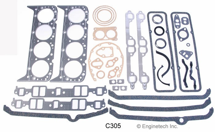 Enginetech C305 Full Gasket Set for GM and Chevy Cars and Trucks