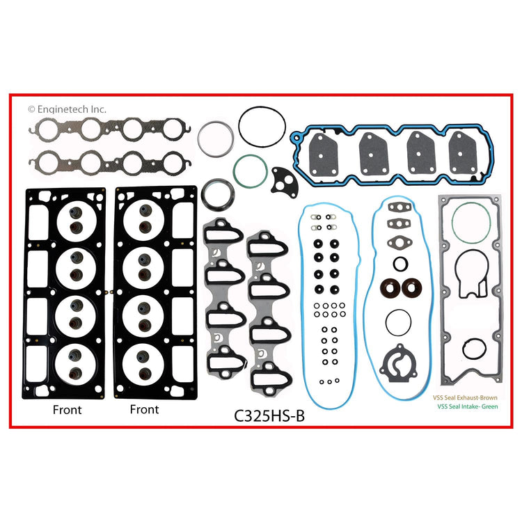 Enginetech C325HS-B Engine Cylinder Head Gasket Set for GMC and Chevrolet Vehicles