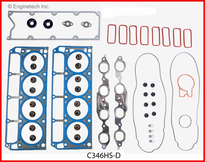 Enginetech C346HS-D Engine Cylinder Head Gasket Set for Chevrolet Corvette and GMC Trucks