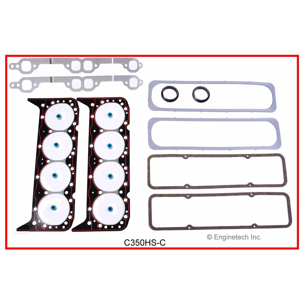 Enginetech C350HS-CWB Engine Cylinder Head Gasket Set for GMC and Chevrolet Cars and Trucks with Head Bolts