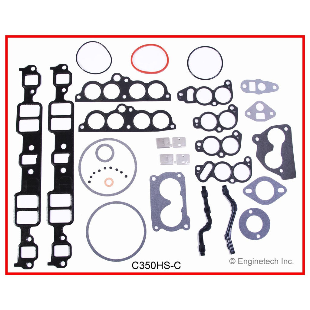 Enginetech C350HS-CWB Engine Cylinder Head Gasket Set for GMC and Chevrolet Cars and Trucks with Head Bolts
