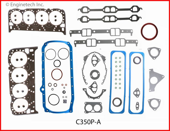 Enginetech C350P-A Engine Full Gasket Set for GMC and Chevrolet Cars and Trucks