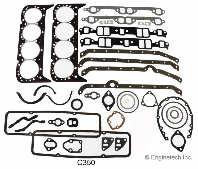 Enginetech C350 Engine Rebuilders Full Gasket Set for GMC and Chevy Cars and Trucks