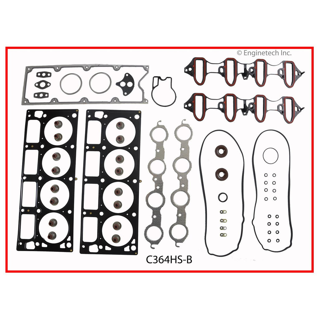Enginetech C364HS-BWB Engine Cylinder Head Gasket Set for GMC and Chevrolet Vehicles