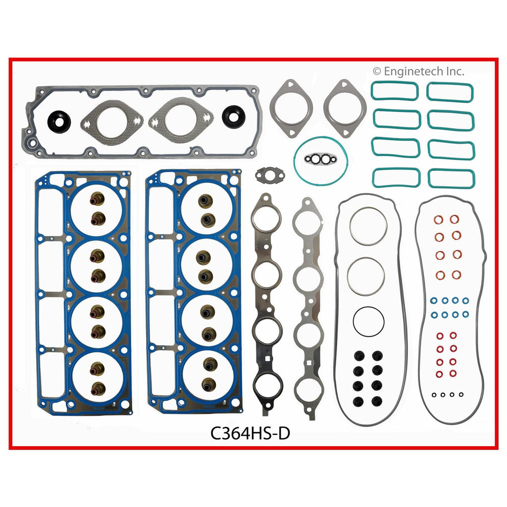 Enginetech C364HS-DWB Engine Cylinder Head Gasket Set for GMC and Chevrolet Cars and Trucks