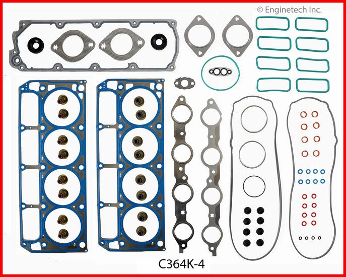 Enginetech C364K-4 Engine Full Gasket Set for GMC and Chevrolet Vehicles