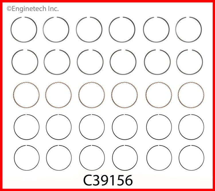 Enginetech C37796-STD Engine Premium Piston Ring Set for Select Chrysler, Dodge, and Volkswagen Models