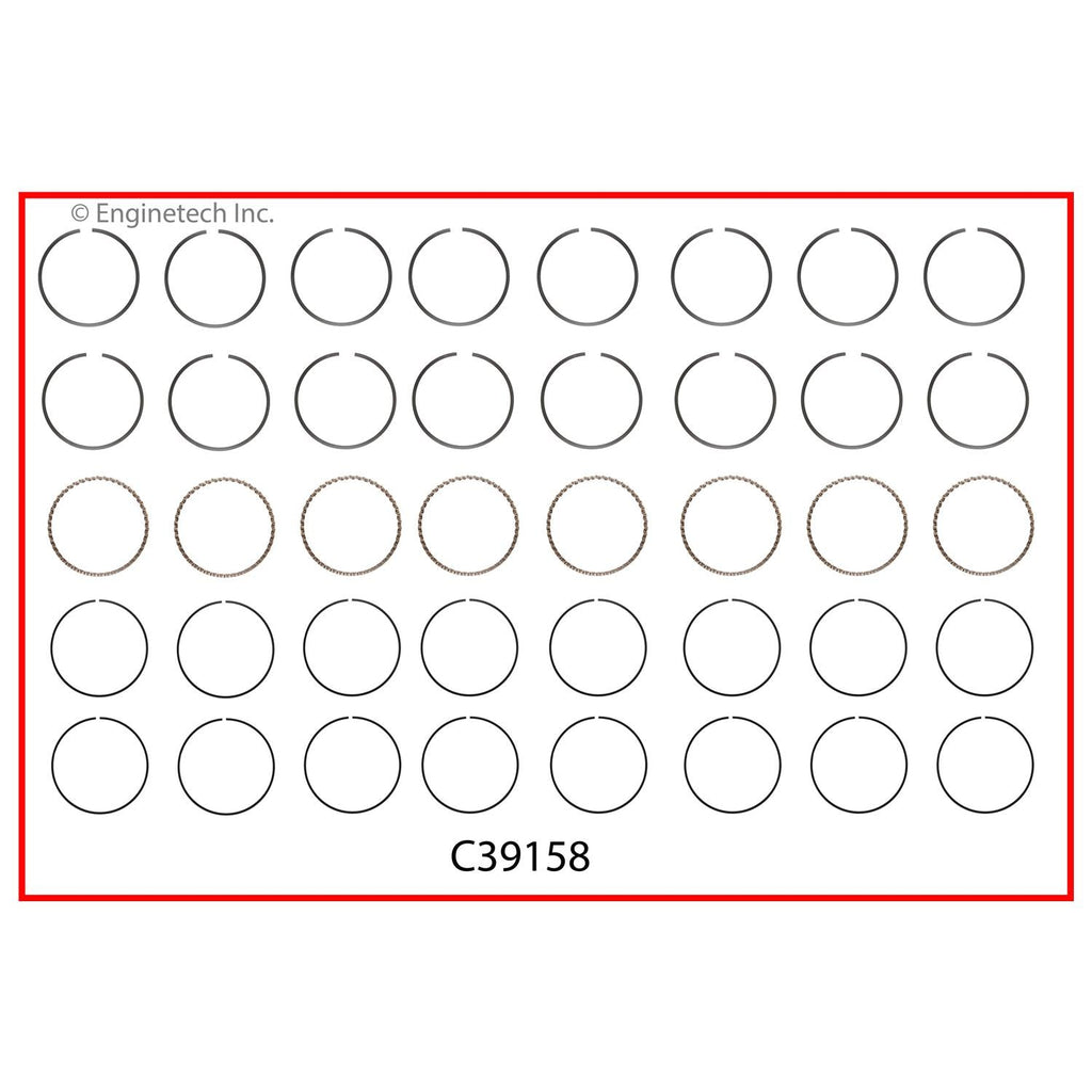 Enginetech C39158-030 Engine Premium Piston Ring Complete Set