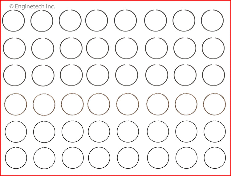 Enginetech C39448-060 Engine Premium Piston Ring Complete Set