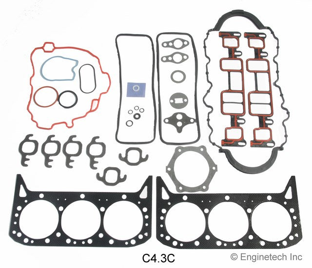 Enginetech C4.3C Full Gasket Set for GMC and Chevy Cars and Trucks