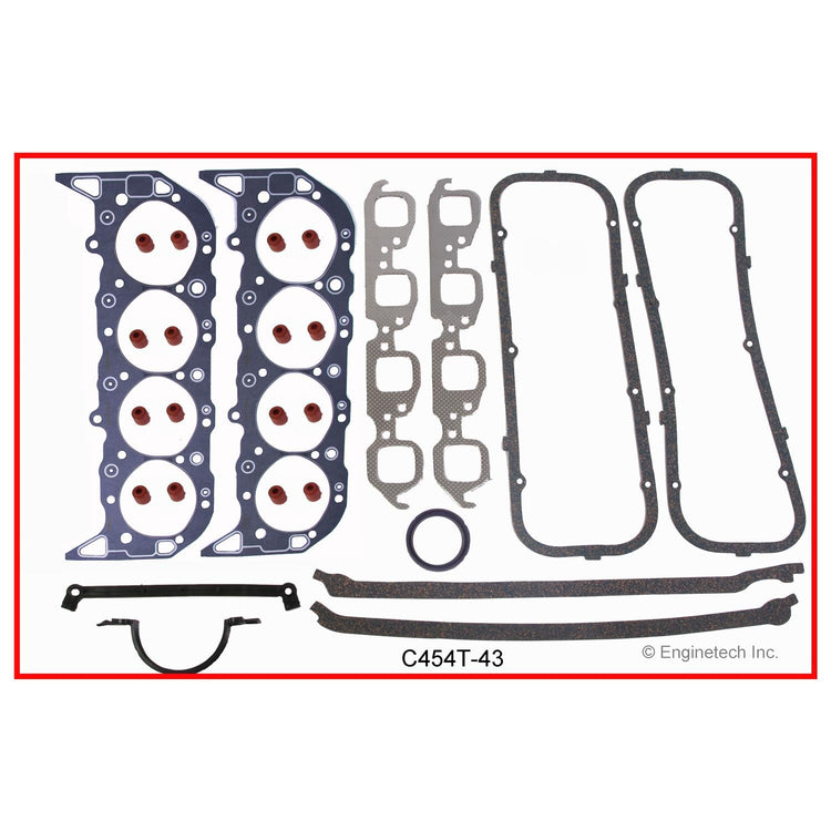 Enginetech C454T-43 Full Engine Gasket Set for GMC and Chevrolet Cars and Trucks