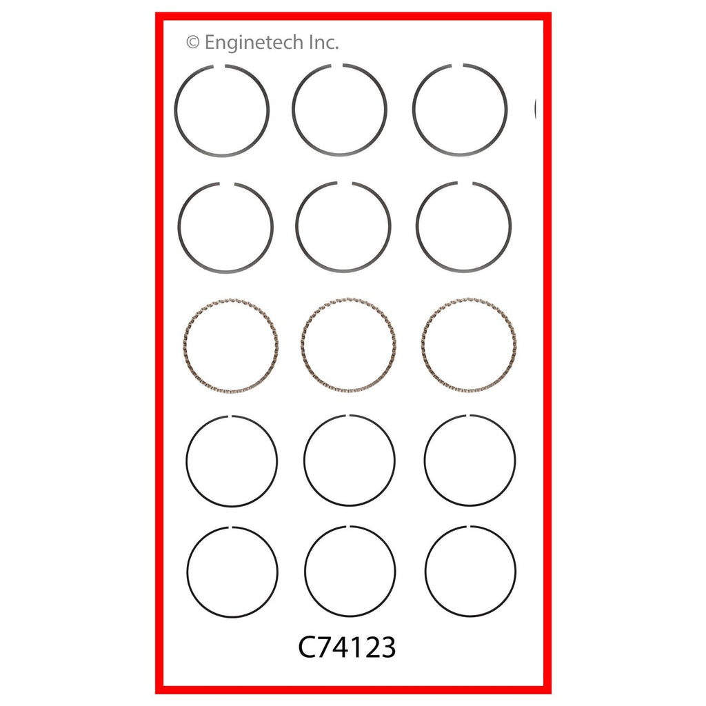 Enginetech C74123-.50 Engine Premium Piston Ring Complete Set for Chevrolet and Geo Metro