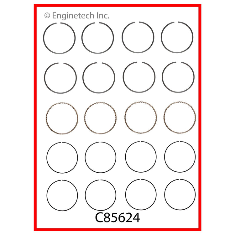 Enginetech C85624-STD Engine Premium Piston Ring Complete Set for Eagle Talon & Mitsubishi Eclipse