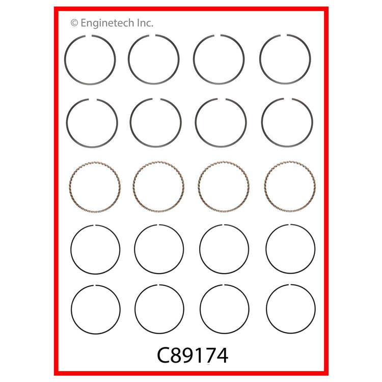 Enginetech C89174-.50 Engine Premium Piston Ring Set for Nissan 240SX and Altima