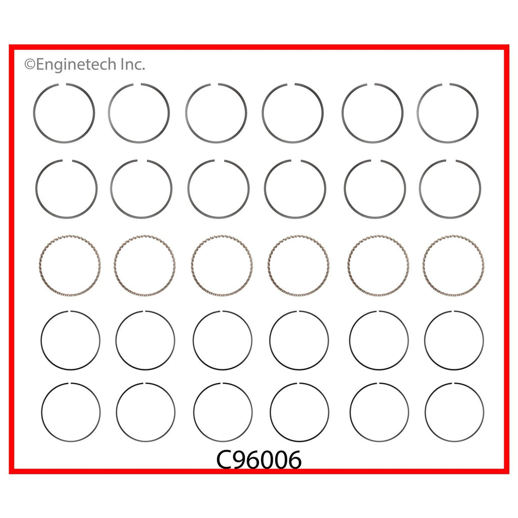 Enginetech C96006-.75 Engine Premium Piston Ring Complete Set for Chrysler Models