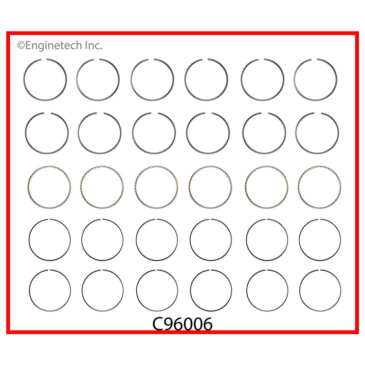 Enginetech C96006-.75 Engine Premium Piston Ring Complete Set for Chrysler Models