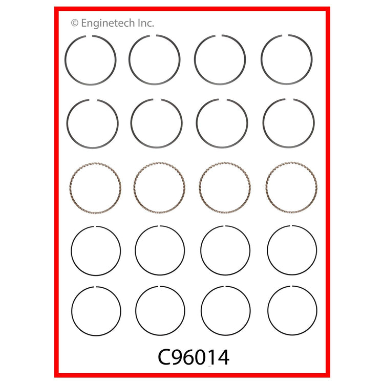 Enginetech C96014-030 Engine Premium Piston Ring Complete Set for Ford Vehicles