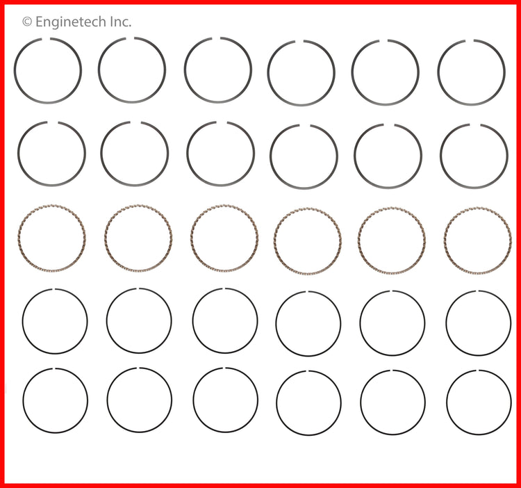 Enginetech C99606-.50 Engine Premium Piston Ring Complete Set for Chevy Silverado and GMC Sierra